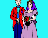 Dibuix Marit i dona III pintat per MERIXELL