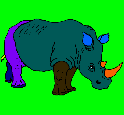 Dibuix Rinoceront pintat per JOAN EL DINOSAURIO