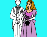 Dibuix Marit i dona III pintat per ARAN