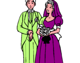 Dibuix Marit i dona III pintat per DORAT