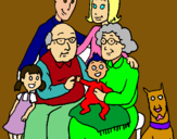 Dibuix Família pintat per MERIXELL