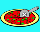 Dibuix Pizza pintat per LAURA
