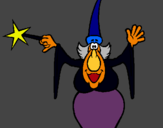 Dibuix Bruixa fent un encanteri pintat per laxcloin