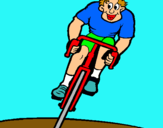 Dibuix Ciclista amb gorra  pintat per nuria