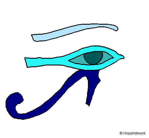 Dibuix Ull Horus pintat per EBM