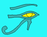 Dibuix Ull Horus pintat per pol