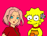 Dibuix Sakura i Lisa pintat per nuria