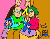 Dibuix Família pintat per anònim