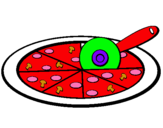 Dibuix Pizza pintat per xavi