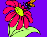 Dibuix Margarida amb abella pintat per LAIA