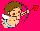 Dibuix Cupido pintat per MAIA 3 ANYS
