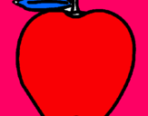 Dibuix poma pintat per júlia