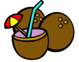 Dibuix Còctel de coco pintat per nuria