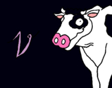 Dibuix Vaca pintat per Mireia Hoath