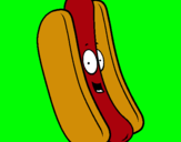 Dibuix Hot dog pintat per joni