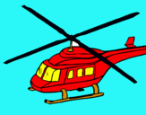 Dibuix Helicòpter  pintat per pol