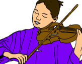 Dibuix Violinista  pintat per nuria