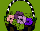 Dibuix Cistell amb flors 6 pintat per gigi