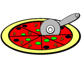 Dibuix Pizza pintat per nuria