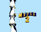Dibuix Madagascar 2 Pingüins pintat per claudia5