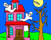 Dibuix Casa fantansma pintat per gema