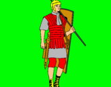 Dibuix Soldat romà  pintat per Jordi Bonilla