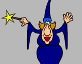 Dibuix Bruixa fent un encanteri pintat per Betty