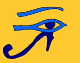 Dibuix Ull Horus pintat per cireres