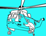 Dibuix Helicòpter al rescat  pintat per neus