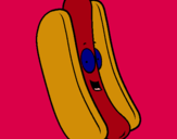 Dibuix Hot dog pintat per MOCOLOCO
