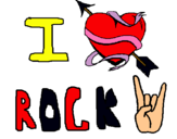 Dibuix I love rock pintat per Alba.m.a