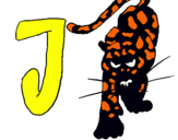 Dibuix Jaguar pintat per JUDIT