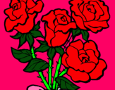 Dibuix Ram de roses pintat per aminata ndiaye