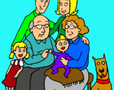 Dibuix Família pintat per c arla orihuela