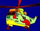Dibuix Helicòpter al rescat  pintat per nina