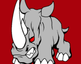 Dibuix Rinoceront II pintat per Meritxell