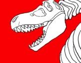 Dibuix Esquelet tiranosauri rex pintat per DEIVID