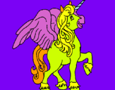 Dibuix Unicorn amb ales pintat per mei sarrias sorni