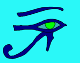 Dibuix Ull Horus pintat per alena