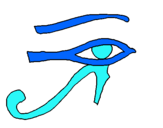 Dibuix Ull Horus pintat per Cristinaaaa <3