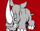 Dibuix Rinoceront II pintat per Meritxell