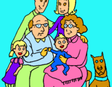 Dibuix Família pintat per gerard