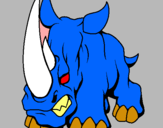 Dibuix Rinoceront II pintat per gloria i aaron