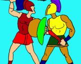 Dibuix Lluita de gladiadors pintat per YAGObandera1