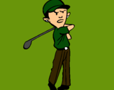 Dibuix Jugador de golf pintat per  BRUNO