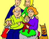 Dibuix Família pintat per Carlota Vergés Sant 