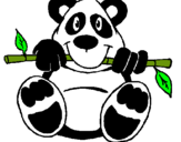 Dibuix Ós Panda pintat per escola