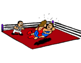 Dibuix Lluita en el ring  pintat per lluita