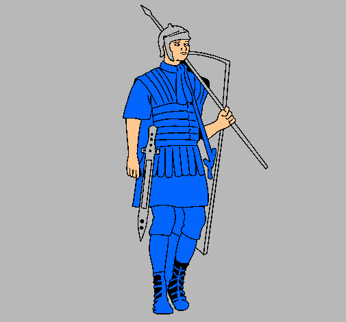 Dibuix Soldat romà  pintat per MARÇAL