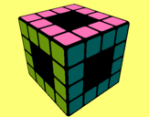 Dibuix Cub de Rubik pintat per alena